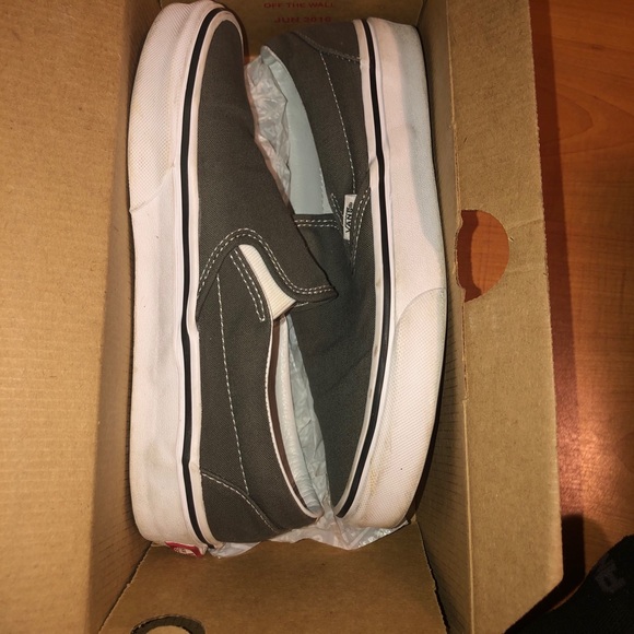Vans charcoal slip ons - Picture 1 of 4